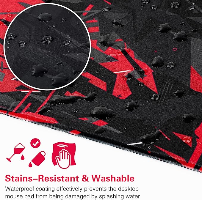 Canjoy Gaming Mouse Pad 31.5x15.8inch Extended XXL Large Mouse Pad Big Computer Keyboard Mouse Mat Desk Pad with Non-Slip & Rubber Base & Stitched Edge