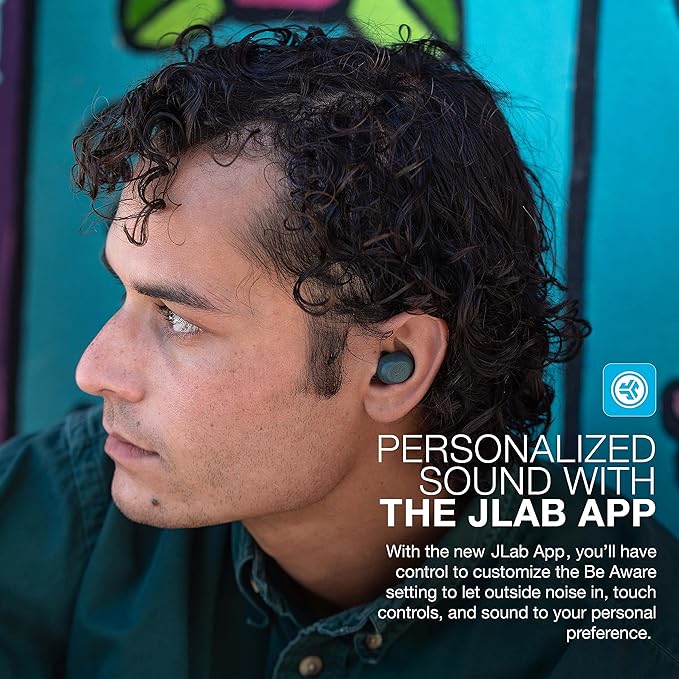 JLab JBuds Mini, True Wireless Earbuds, Bluetooth Multipoint, IP55 Sweat Resistant, Be Aware Audio, Sage