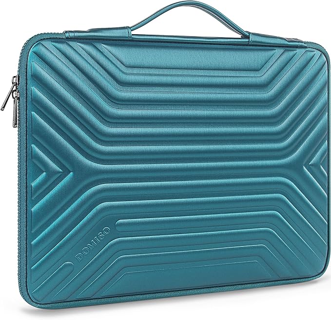 DOMISO 14 Inch Laptop Sleeve Case, Shockproof Waterproof Soft EVA Protective Bag with Handle, Lightweight Carrying Case for MacBook, Dell, HP, Lenovo, ASUS,Teal