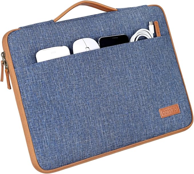 DOMISO 17.3 inch Laptop Case Sleeve Protective Cover Compatible with 17.3 inch HP Pavilion Envy 17/Lenovo IdeaPad/Acer/ASUS/Dell/Alienware/LG Gram,Water Resistant Computer Bag with Handle,Blue