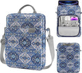 MoKo 9-11 Inch Tablet Sleeve Bag Handle Carrying Case with Shoulder Strap Fits iPad Pro/Air/A16 11 inch,iPad 10th 10.9,i-Pad 9/8/7th 10.2,iPadAir 5/4th 10.9,i-Pad 9.7,Tab S8/S9 11", Blue Bohemia