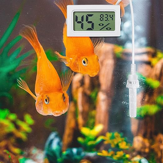 Weewooday Mini Digital Temperature Humidity Meters Gauge with Probe Gauge LCD Fahrenheit Display Thermometer Hygrometer for Incubator Reptile Plant Greenhouse Chicken Coop Garden(White, 3 Pieces)