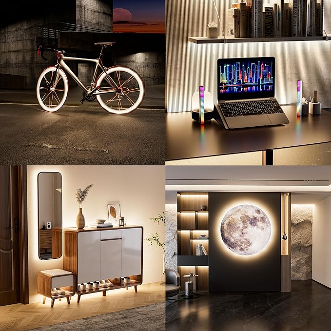 PAUTIX 5V USB COB LED Strip Lights Dimmable LED Lights 4000K Natural White with RF Remote,1200lm,Dotless Flexible Tape Light for Under Cabinet,Bedroom,TV Backlight,Kitchen,Shelf,Mirror Lighting 6.56ft