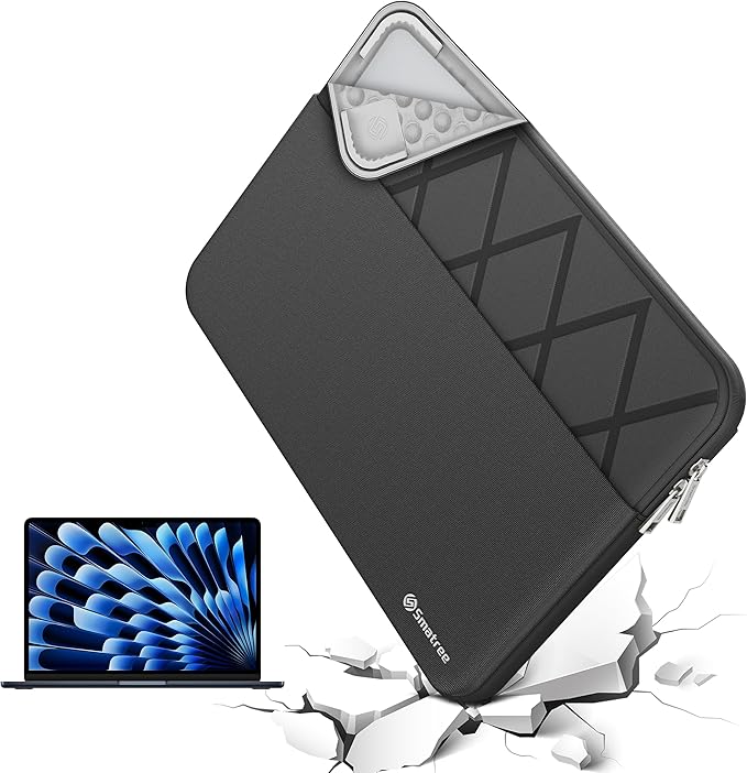 Smatree Laptop Sleeve for 15.4 inch Apple MacBook Pro 2019/2018/2017/2016 A1707 A1990, 15 inch Protective Laptop Case with Accessory Pocket, YKK Zipper, Patented Super Corner Design (E626)