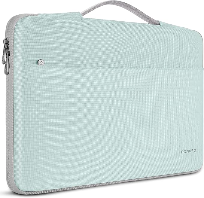 DOMISO 16 inch Laptop Sleeve Protective Case Cover Compatible with 16 16+ inch HP Dell ASUS Lenovo Chromebook,Waterproof Computer Cases Bag with Handle,Mint Green