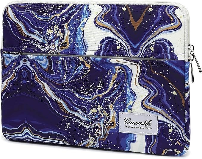Canvaslife Blue Marble Laptop Sleeve 15 Inch 15 Case and 15.6 Laptop Bag