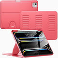 VIKESI Case for iPad Pro 11 inch (M5/M4) 2025/2024,Multiple Angles Magnetic Stand Cover,Shockproof Back,Pencil Holder,and Auto Sleep/Wake,Red