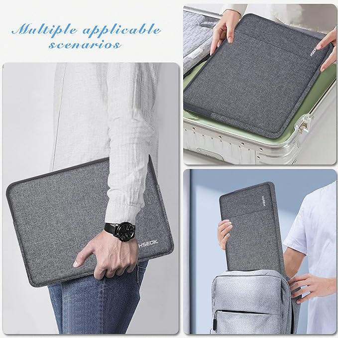 Hseok Laptop Sleeve 15.6 16 inch Case Compatible with MacBook Neo 16, MacBook Pro 16" M5/M4/M3/M2/M1, MacBook Air Pro 15", XPS 16, Most 15" 15.6" 16" Notebooks,L01G07