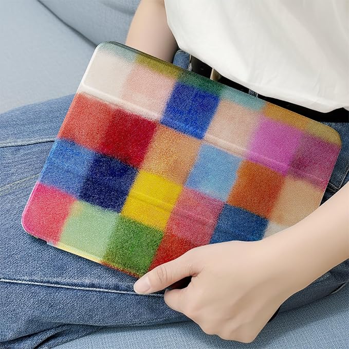 MrARTIST for for iPad Pro 11 Inch Case (M5/M4) 2025/2024 6th/5th Generation Case Cute for Women Girls Girly Kawaii Aesthetic Design for Apple Tablet Cover with Pencil Holder, Colorful Checkered