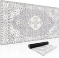 Baziabbo Cute Desk Mat,XXL Extended Large Mouse Pad,Gaming Mousepad with Stitched Edge,Non-Slip Rubber Base Keyboard Desk Pad for Home Office Study Game (Grey)