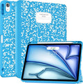 Soke Case for New iPad Air 11 Inch (M4/M3/M2, 2026-2024), iPad Air 5th/4th Generation 10.9 Inch (2020-2022) with Pencil Holder, Soft TPU Back Cover & Auto Sleep/Wake, Book Blue