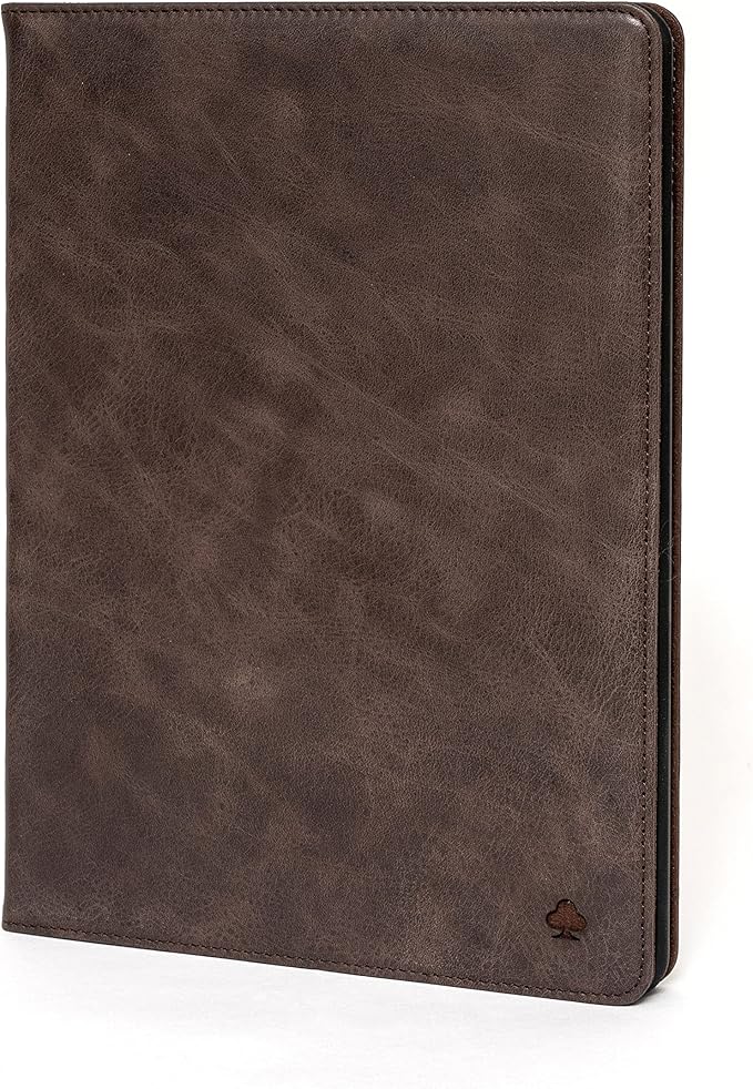 Porter Riley - Leather Case for iPad Pro 12.9" 6th / 5th / 4th Gen. Premium Genuine Leather Stand/Cover/Flip Case (Chocolate Brown)