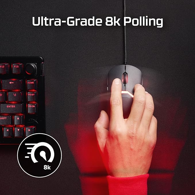 HyperX Pulsefire Saga Pro – Wireless Gaming Mouse for PC, Modular Design, Interchangeable Parts, 4k Polling, 72g Lightweight Frame, Wireless, Instant Pair, Black
