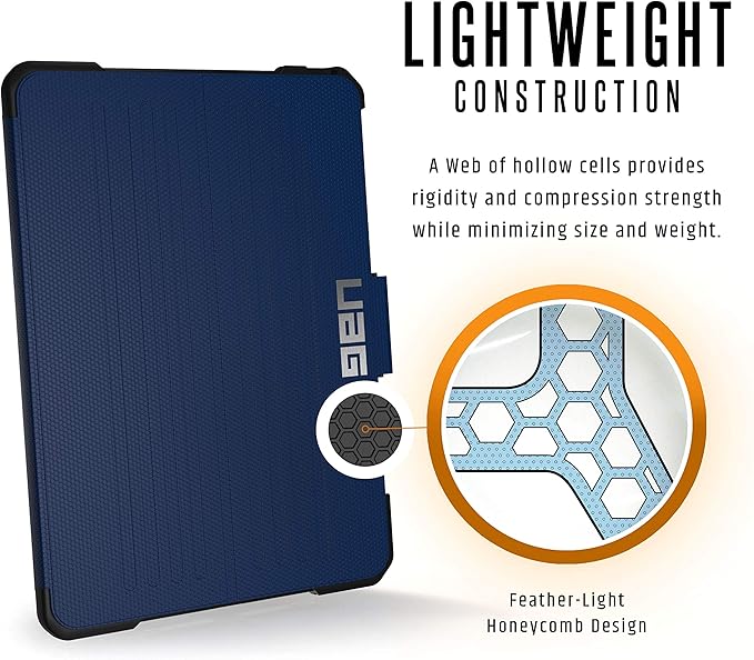 UAG Folio iPad Pro 11-inch (1st Gen, 2018) Case Metropolis [Cobalt] Feather-Light Rugged Military Drop Tested iPad Cover with Apple Pencil Holder
