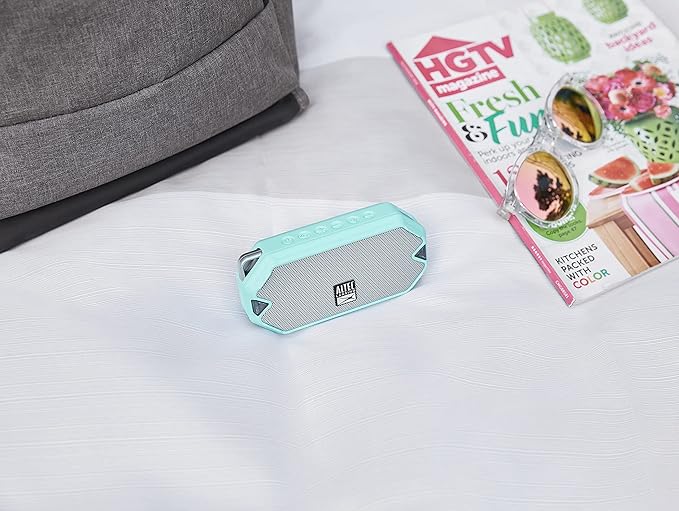 Altec Lansing - HydraMini Wireless Bluetooth Speaker, IP67 Waterproof USB C Rechargeable Battery with 6 Hours Playtime, Compact, Shockproof, Snowproof, Everything Proof (Mint Green)