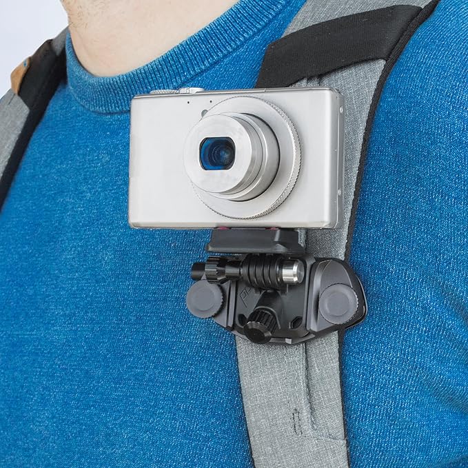 Peak Design POV Kit V2, Action Camera Mount, Low Profile and Quick Connecting, Mounts Action Cameras to Backpacks, Belts and Straps, Adjustable and Secure, Requires Capture Camera Clip