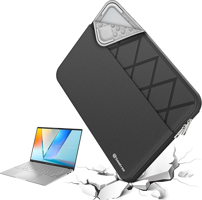 Smatree Laptop Sleeve for 13.3 inch ASUS Zenbook S 13 Flip OLED UP5302,Case with Pocket,YKK Zipper,Patented Shockproof Design(E403)