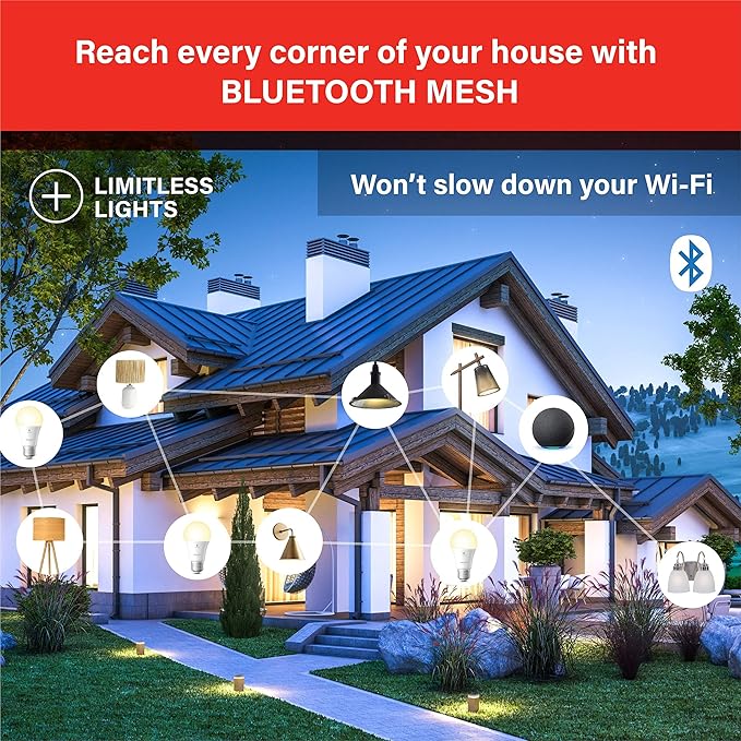 Sengled Alexa Light Bulb, Bluetooth Mesh Smart Light Bulbs, Smart Bulbs That Work with Alexa Only, Dimmable LED Bulb E26 A19, 60W Equivalent Soft White 2700K, 800LM CRI>90, No Hub Required, 3 Pack