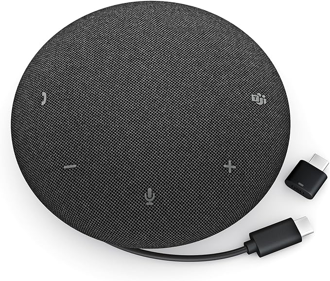 Dell Pro Plus Wireless Speakerphone - SL525 - USB-C, Zoom/Microsoft Teams Certified, Wired/Wireless, Bluetooth 5.3, Omni-Directional, AI-Based Noise Cancellation