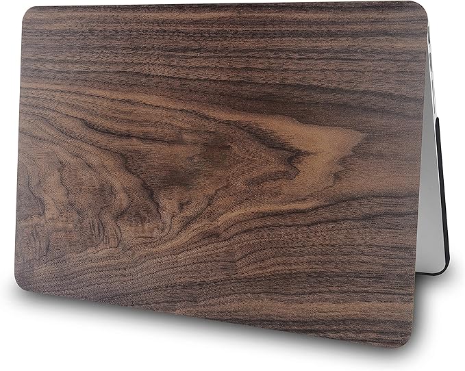 KECC Compatible with MacBook Pro 13 inch Case 2020-2025, 2016-2019 Release M2 M1 A2338 A2289 A2251 A2159 A1989 A1706 A1708 Plastic Hard Shell Case, Walnut Wood
