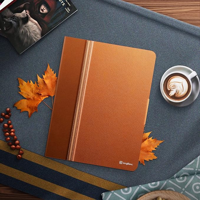 KingBlanc for iPad mini 7 (A17 Pro) Case, iPad mini 7th/6th Generation Case (2024/2021 8.3-inch) with Pencil Holder, PU Leather Stand Cover, Auto Sleep/Wake, Multi-Angle for Viewing/Typing, Brown