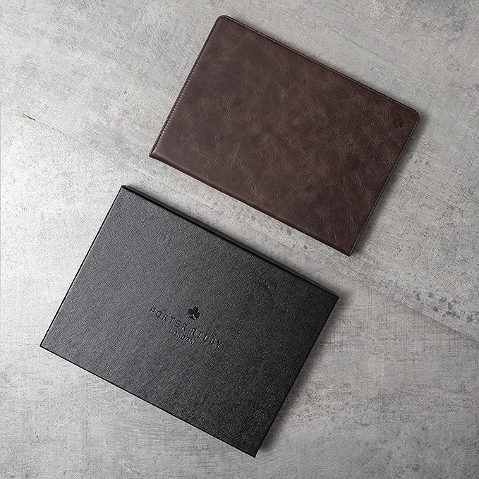 Porter Riley - Leather Case Compatible with iPad Pro 13" - M5 / M4 (2025/2024) Release. Premium Genuine Leather Stand/Cover/Flip Case (Chocolate Brown)